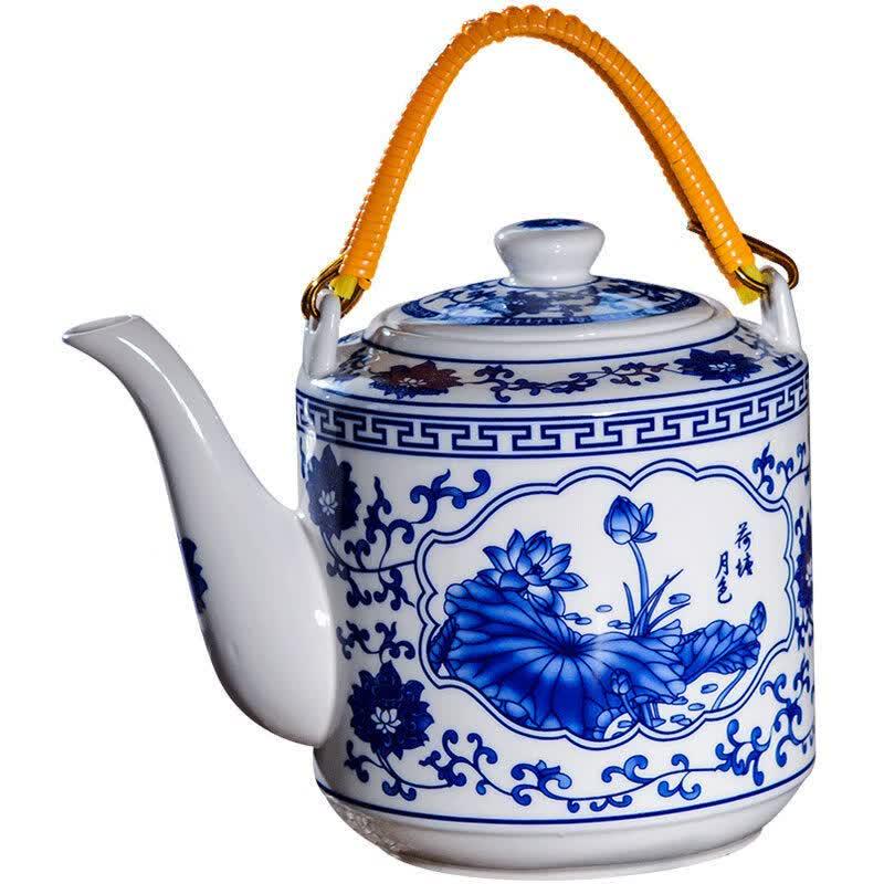 UOOSO Blue & White Ceramic Teapot