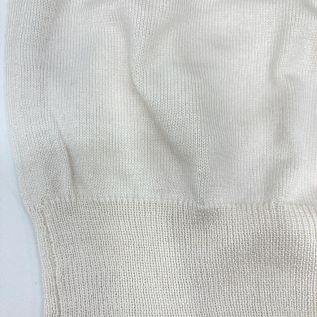 TOMORROWLAND [Excellent Condition] 61-02-22-02011 Silk Cotton Knit Polo Shirt/ tops M IvoryUsed