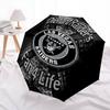 Raiders Pattern, Automatic Folding Umbrella, Portable and Foldable Design, 8 Ribs, a Christmas or Birthday Gift.