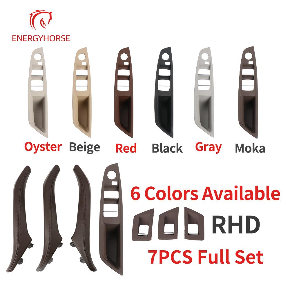 Links Rechts Seite Fahrer Autos Innenleder Türgriffe 7PCS Komplettsatz für BMW 5er F10 F11