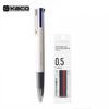 KACOGREEN EASY 4 Funktionen Stift Multifunktionsstifte 0,5mm Mine Schwarz Blau Rot Grün Mine Gelstift für Büro Schule/OEM Mine