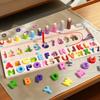 Wooden Children'S Educational Early Education Letter Logarithmic Walking Beads Toy Pen Holding Exercise Coordination Hands-On Training Toy