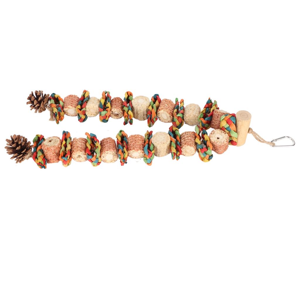 Žvýkací hračka pro ptáky, zobák, broušení, úleva od nudy, kukuřičný klas, borovicová šiška, kousnutí ptákem, hračka pro střední a velké velikosti