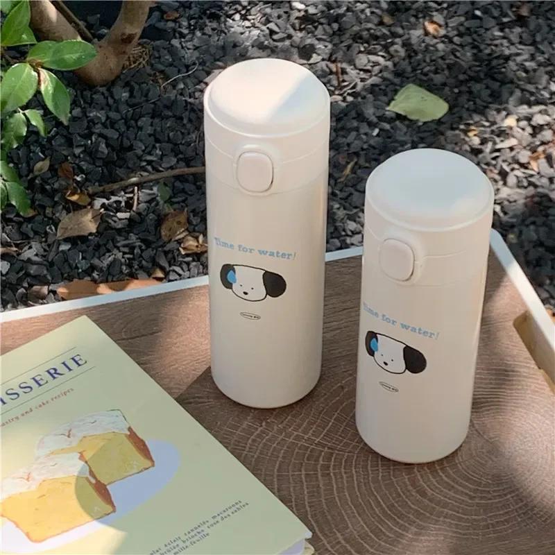 350 450ml Cute Stainless Steel Coffee Thermos Vacuum Insulated Tumbler Portable Sport Drink Water Bottle Mug