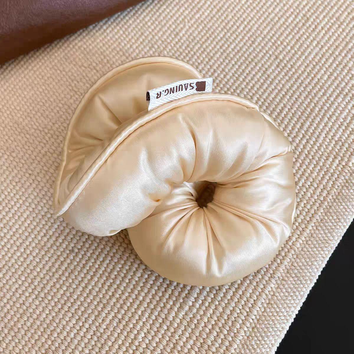 

Soft Sponge Sleep Elastic Ponytail Holder Hair Scrunchies for Women Girls Soft Solid Satin Filled Cotton Big Bands Headwears