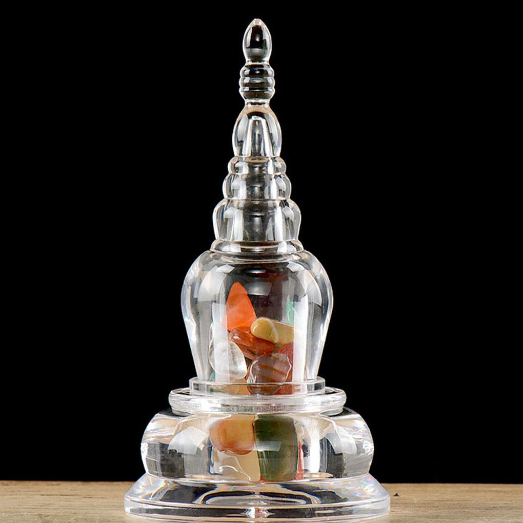 Exquisite Gift Choice Transparent Buddha Tower Elegant Decoration Home Decor Ornament Bodhi Tower