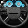 Adesivo de Fibra de Carbono Real Macio Para Chrysler 300 300C 2005 2006 2007 2008 2009 2010 Botão do Volante do Carro Acabamento Interior