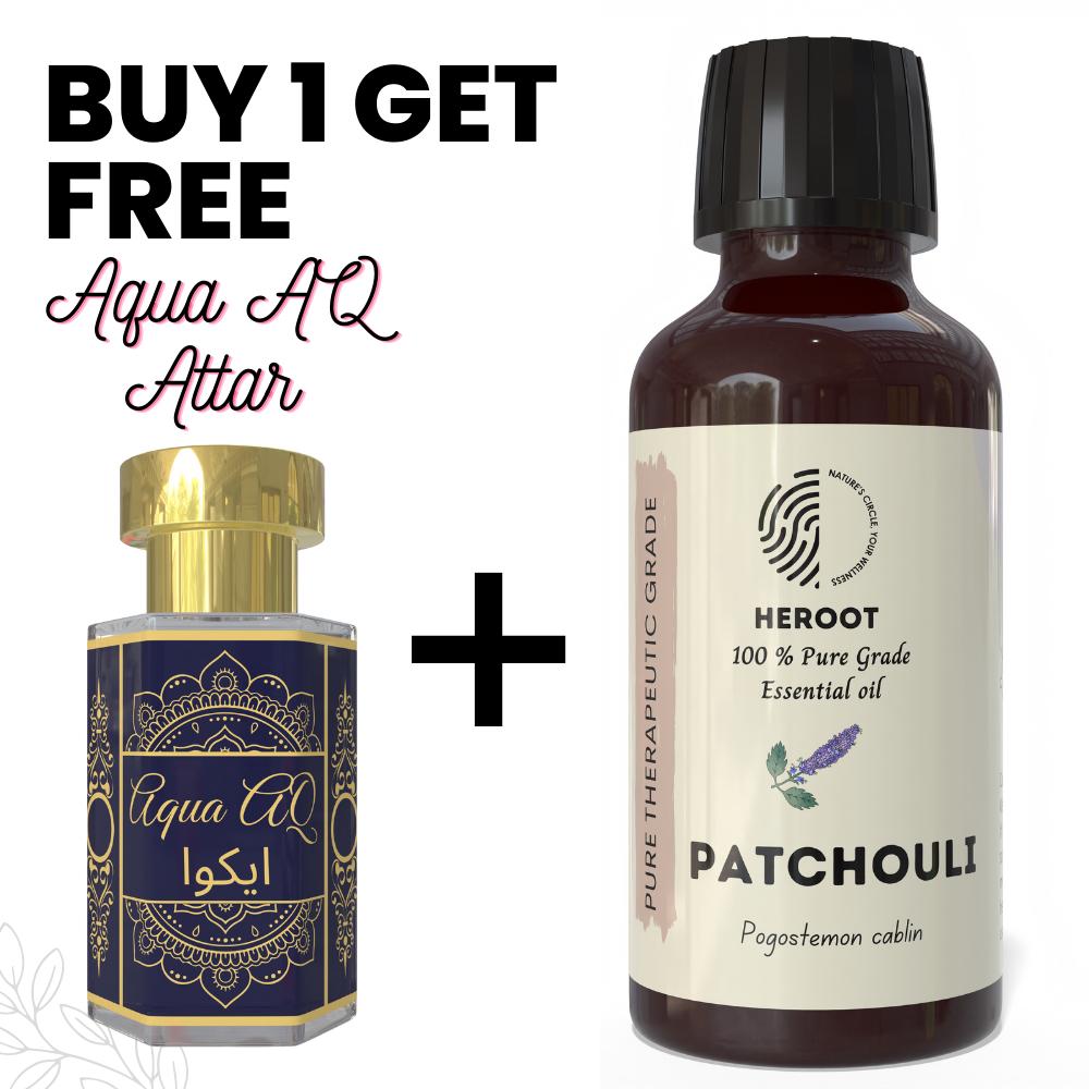 Эфирное масло Пачули 10 мл для ароматерапии и ароматизации дома получите 1 бесплатный Аттар 6 мл – Aqua AQ, Дубайский Уд, Аура, Белый Уд