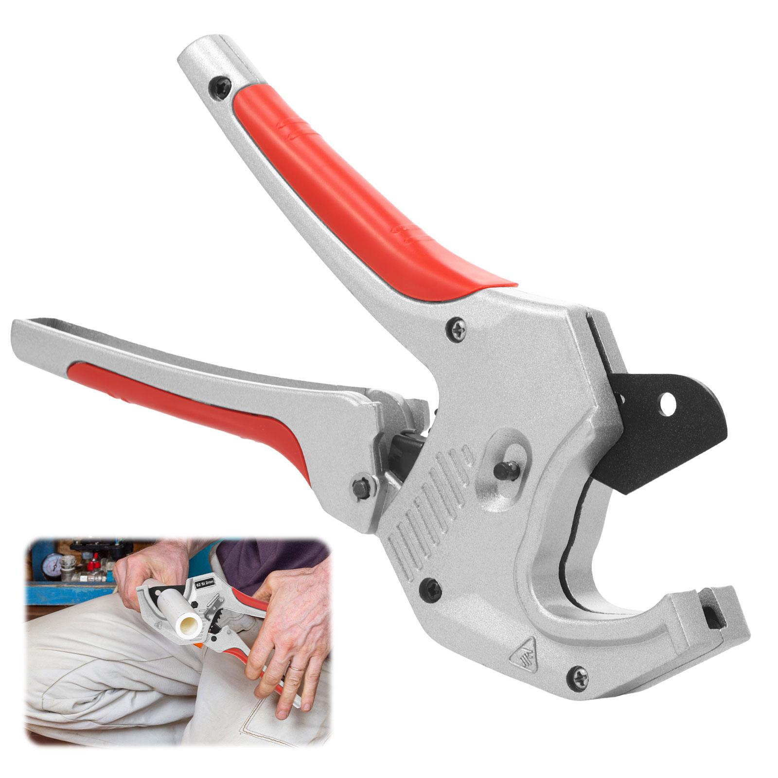 PVC Pipe Cutter High Hardness Steel Self Locking Ratcheting Pipe Cutter Tools Non Slip Tubing Cutting for PPR PEX Rubber Plastic