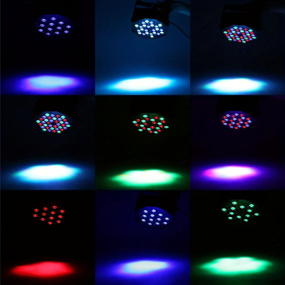 1/5/10PCS LED Colorful Dyeing Stage Lights 0.75W*36 Full Color Remote Control Lamp Wedding Par Performance Surface Light Flash