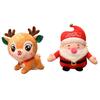 Deer 20cm Santa Plush Toy Stuffed Doll Christmas Series Gifts For Children