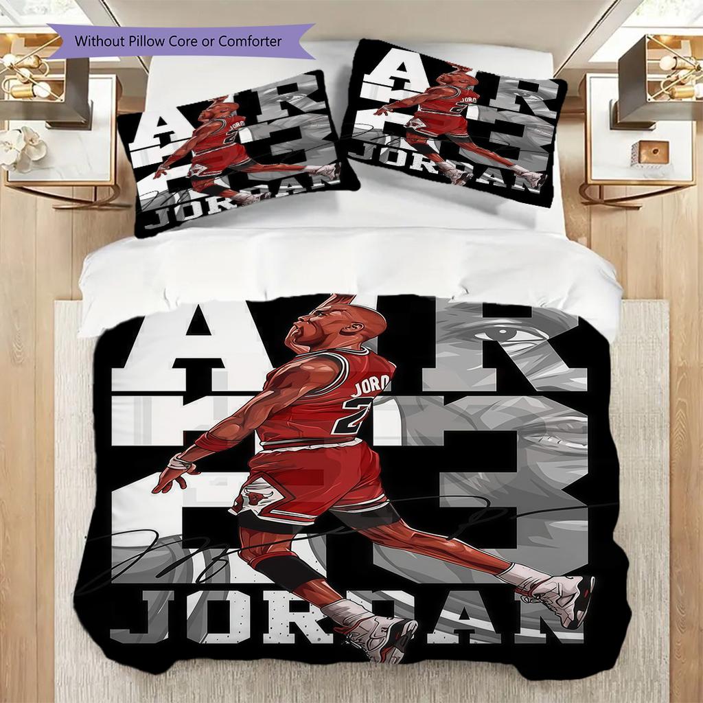 Iconico Air Michael Jordan Legacy Biancheria da letto(1 * copripiumino + 2 * federa, senza nucleo)Set biancheria da letto Regalo di Natale per compleanno Morbido e confortevole