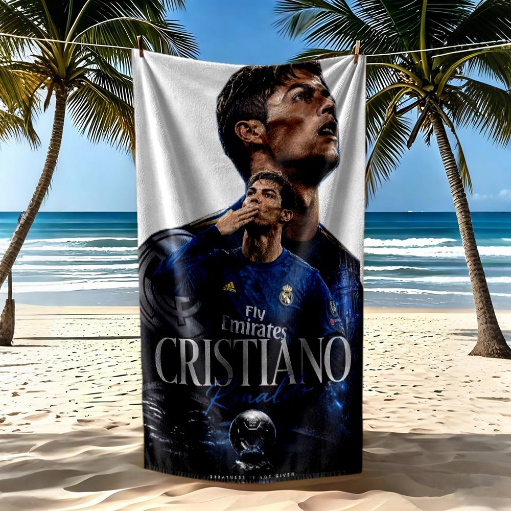 Cristiano Ronaldo Beach Towel Quickdry Soft Microfiber Comfortable Lightweight Perfect For Traveling Yoga Camping And Swimming