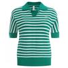 Shop   Women S STripe Collar Neck ShorT Sleeve Summer Golf T ShirT Green Lb wSh 