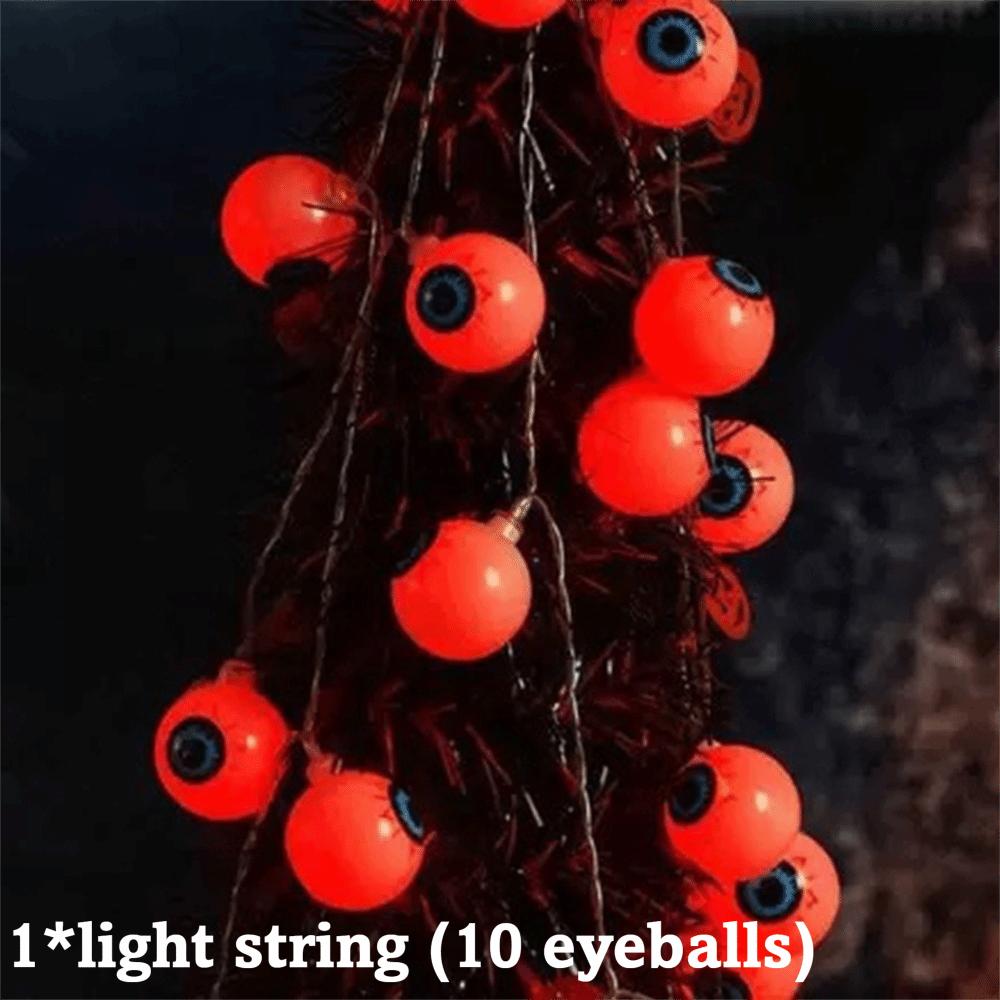 Ten Eyeball String Lights Simulation Glowing Eyeball Hanging Lamp Luminous Eyeballs Halloween