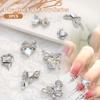 3Pcs Diy Nail Art Decoration 3D Bow-Knot Nail Art Charm  Nail Drill For Manicure Design Accessory