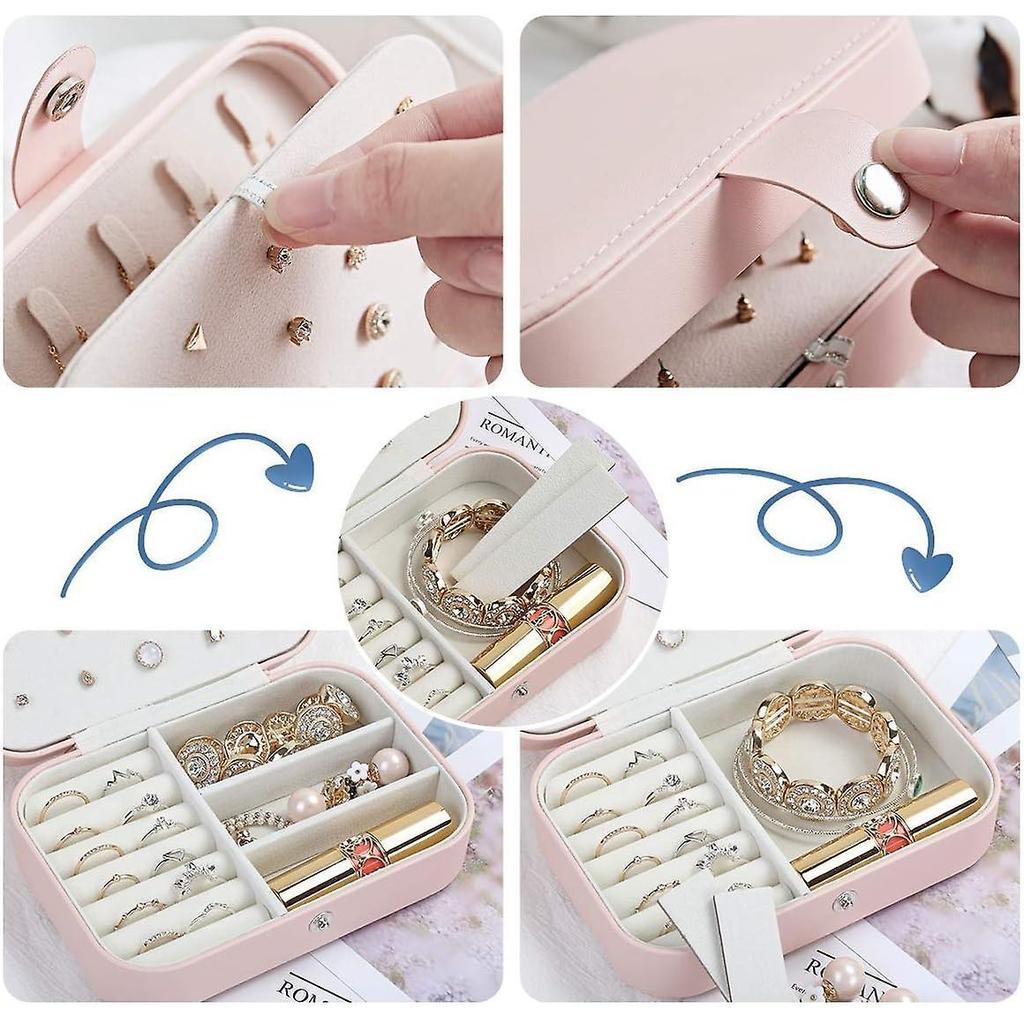 Jewelry Box For Women Travel Jewelry Organizer Double Layer for Necklace Earring Rings Jewelry Holde