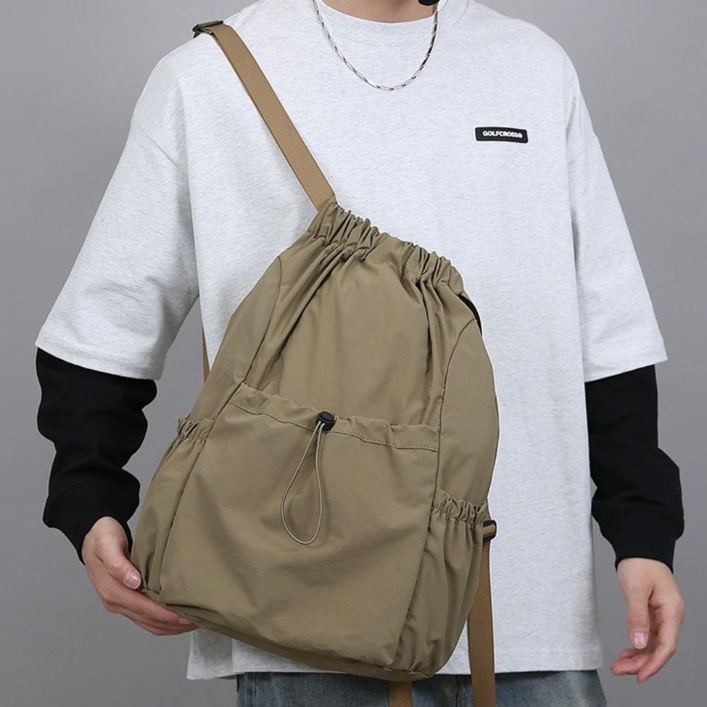 Lightweight Drawstring Backpack Korean Style Student Schoolbag Fashion Travel Backpack Outdoor