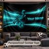 Wall Hanging Tapestry Custom NameNorwich City Pattern Personalized Printed Fabric Wall Decor