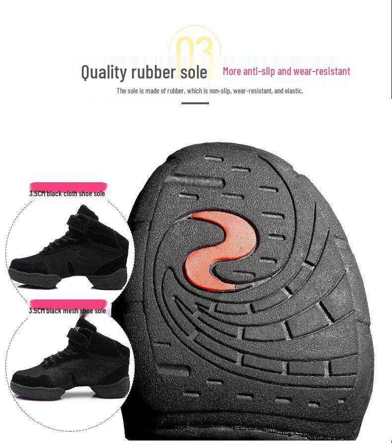 Sansha Women's Air Cushion Modern Dance Sneakers - Soft Sole, Height Increasing Square Dance Fitness Shoes