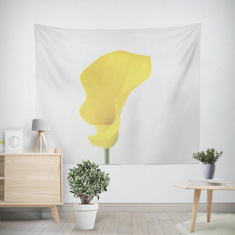 Object Wall Hanging Aesthetic Bedroom Wall Art Large Fabric Tapestry Bohemian Retro Floral Leaves Modern Room Decoration