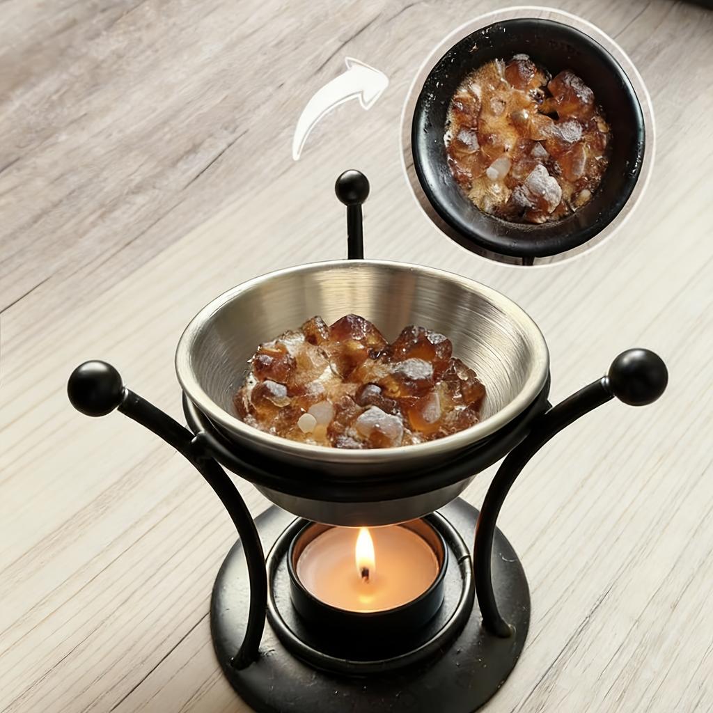 1pc Resin Frankincense Essential Oil Diffuser Portable Retro Aromatherapy Burner Candle Holder Creative Essential Oil Warmer