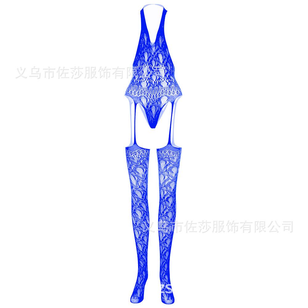 Sex Underwear Hollow Mesh Transparent One-piece Pajamas Nylon Jacquard One-piece
