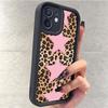 Leopard Print Pink Stars iPhone 15/16/17 Pro Max Case