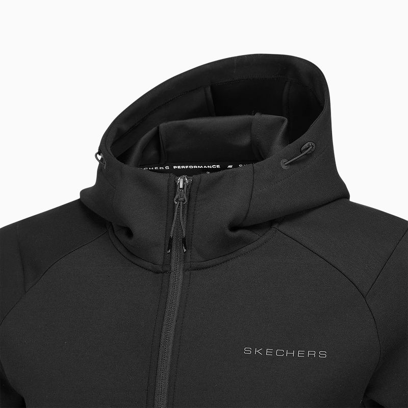 Skechers Comfort Sports Series Hooded Windbreaker Jacket Men Jackets Carbon-Black P125M024-0018