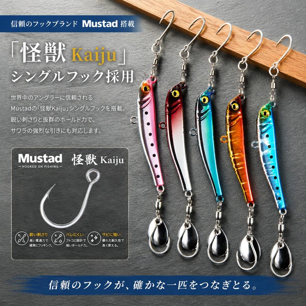 [KOKO Lure] Metal Jig Lure Blue Fish Spanish Mackerel Blade