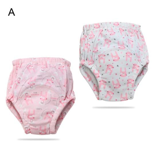 

2шт/комплект бавовняні тренувальні 6-шарові марлеві підгузники-трусики Дитячі товари A