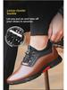 Męskie buty ze skóry naturalnej podwyższające wzrost: 6CM & 8CM Koreański Modny Biznesowy Casual