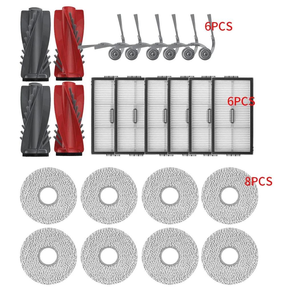 All-in-One Spare Parts for Roborock Saros 10R/G20S Ultra: Main & Side Brush, Mop Cloth, HEPA Filter and Dust Bag Accessories