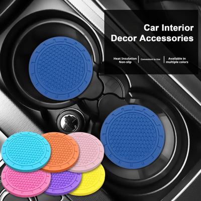 Posavasos de panal para coche Antideslizante PVC Almohadilla para portavasos Universal Alfombrilla para taza de agua para Interior de coche Accesorios decorativos para auto
