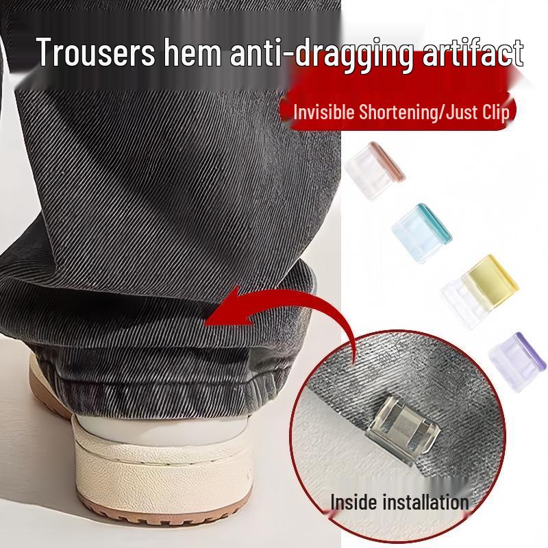 Trouser Leg Anti-Dragging Clip: No Roll-Up, No Sew, Easy Shortening Buckle