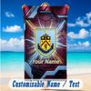 Beach Towel Custom Name Text, Quick Dry Large Towel For Beach HomeBurnley Football