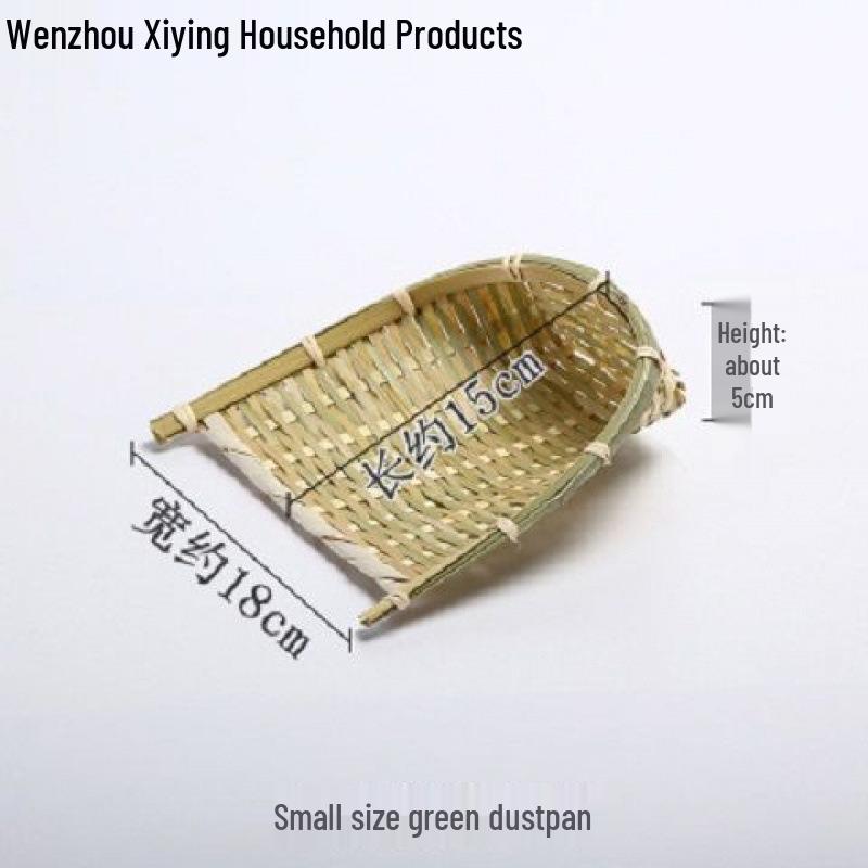 Bamboo Woven Storage Set: Includes Small Basket for Scallions, Ginger, Garlic, Winnowing Fan, Steamer, Fruit Plate, and Shelf.