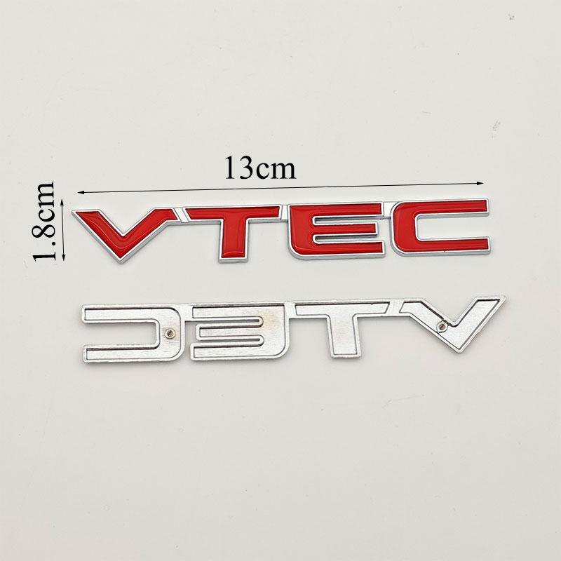 3D Metal i-VTEC VTEC Logo Car Rear Trunk Sticker Fender Side Badge Emblem for Honda Civic Accord Odyssey Spirior Fit CRV SUV
