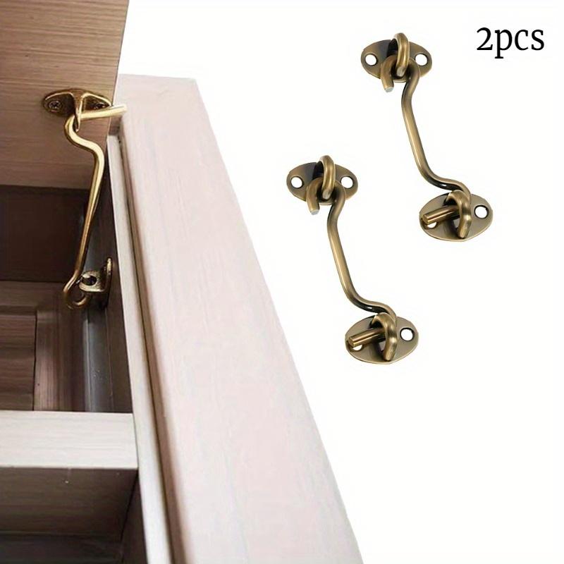 

2 шт. Защелка для амбарной двери, дверной замок, фурнитура, замок для раздвижной двери, крючок-петля, защелка, устойчивый к ржавчине металл, защелка для ворот, крючки для конфиденциальности, защелка для внутренней двери