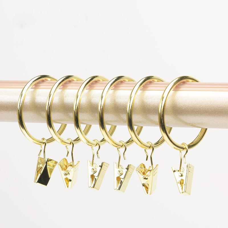 Curtain Rings Clips Metal Decorative Rustproof Drapery Window Curtain Hanging Ring Hook Hanging Clothes Clip Hanger