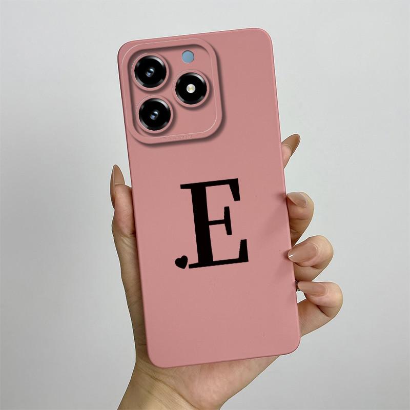Für Realme C63 C61 Handyhülle Niedliche Buchstaben Rückseite Für Oppo Realme C 61 C 63 Weiches Flüssigsilikon Kameraschutz Fundas