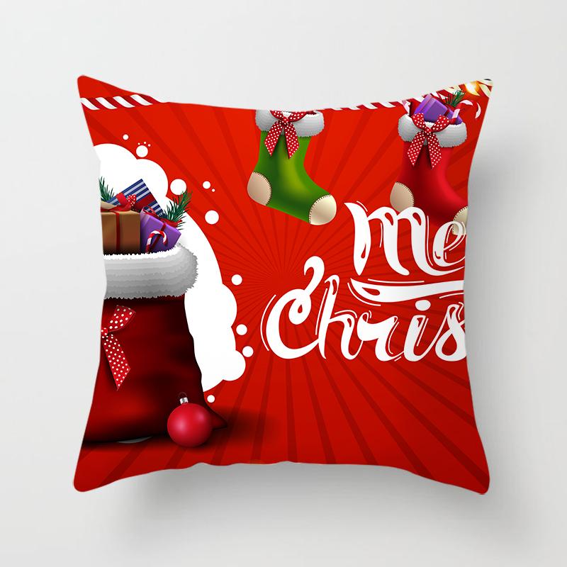 Christmas Throw Pillow Set Santa Claus Sofa Gift Home Decor Pillowcase Christmas Gift Pillowcase