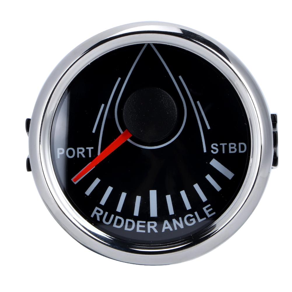 52mm Universal Boat Rudder Angle Indicator 0 190ohm Signal with Rudder Sensor 9 32V Backlight Gauge for Boat YachtBlack