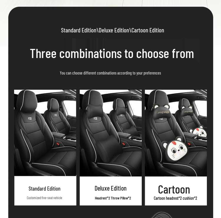 Universal Perforated Leather Car Seat Cushions for Haval H6L, All-Season, Full Surround, Fits 26 Models