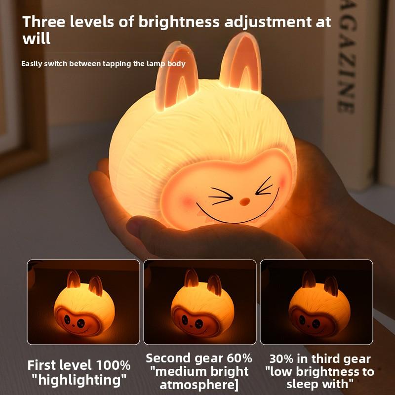 Children Students Cute Bedside Warm Colour Three-speed Adjustment Cartoon Creative Tide Play Night Light