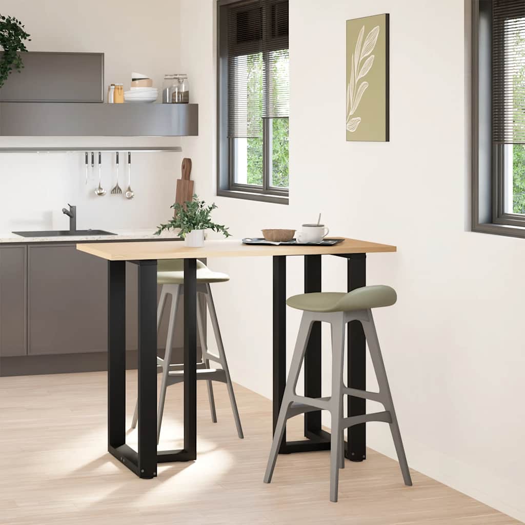 Vidaxl Bar Table Legs, 2 Pcs, Black, 60X35X(100-101)Cm, Steel