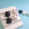 Halloween Beads for Pens - 100Pcs/Bag 22*24MM Cartoon White Black Ghost Beads With Hole for Jewelry Making Holiday Party Decor