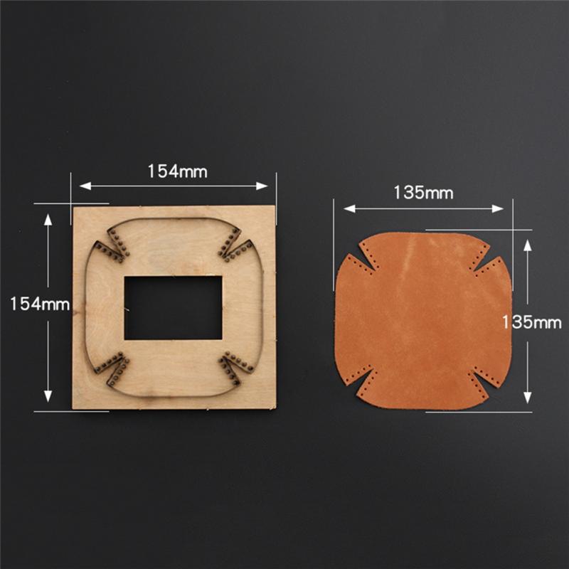A96I-Leather Craft Tools 125X125mm DIY Storage Tray Cutting Die With Sewing Hole Punch