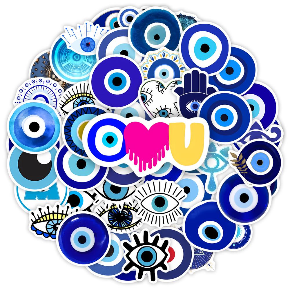 Devil Eye Stickers Vintage Art Aesthetic DIY Toy Gift Decorative Graffiti Decal for Phone Luggage Laptop Scrapbook Waterproof