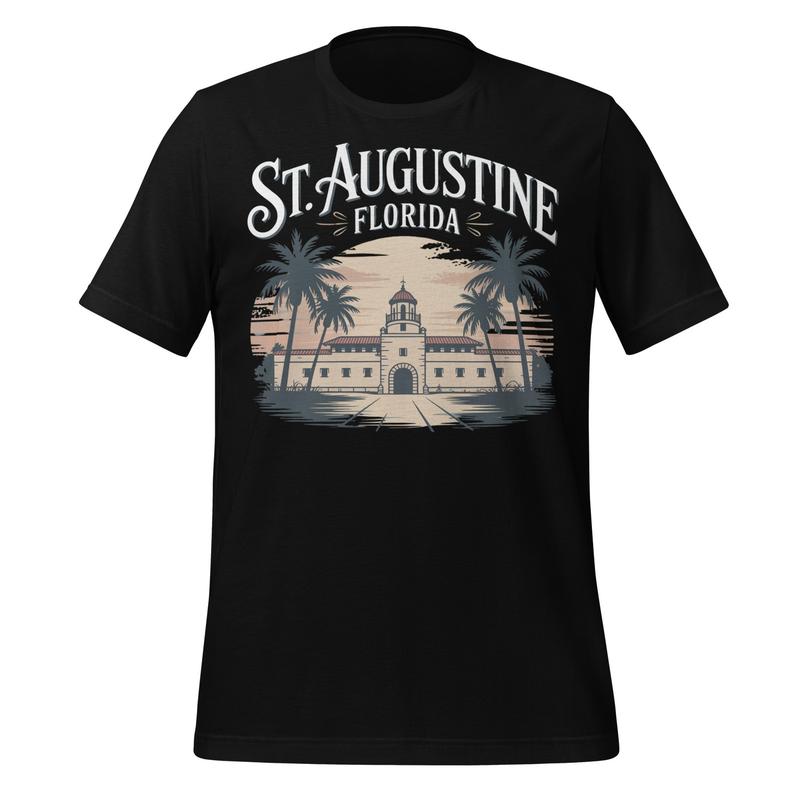 St Augustine Florida T-Shirt Historic Travel Graphic Tee Souvenir Unisex T-Shirt S